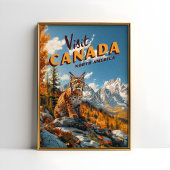 Kanadischer Luchs Reise Vintage Poster