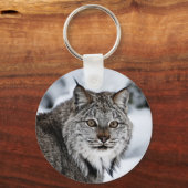 Kanadischer Lynx im Schnee Schlüsselanhänger (Vorderseite)
