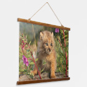 Kanadischer Lynx Kitten, Alaska Wandteppich Mit Holzrahmen (Gewinkelt)