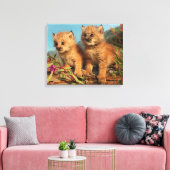 Kanadischer Lynx Kittens, Alaska Leinwanddruck (Insitu (Wohnzimmer))