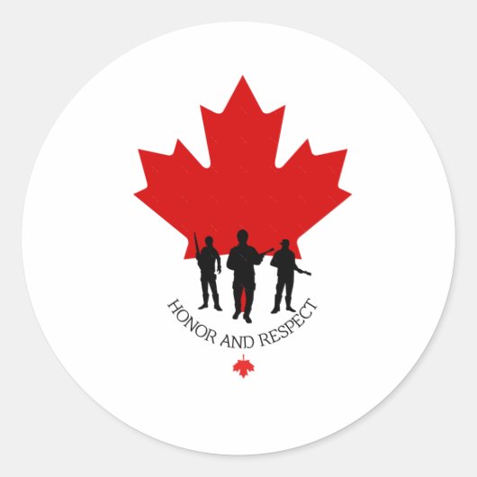 Kanadischer Militärsticker Runder Aufkleber (Vorderseite)