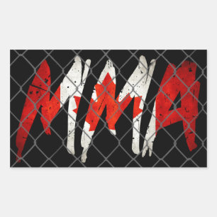 Kanadischer MIXED MARTIAL ARTS-Sticker Rechteckiger Aufkleber
