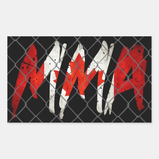 Kanadischer MIXED MARTIAL ARTS-Sticker Rechteckiger Aufkleber (Vorderseite)