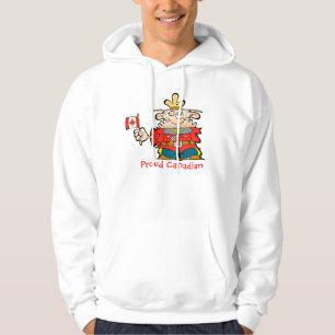 Kanadischer Mountie mit einer Flagge von Kanada, Hoodie