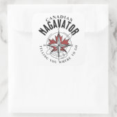 Kanadischer Nagavator erzählt dir, wo du hingehst Quadratischer Aufkleber (Tasche)