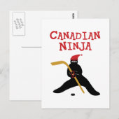 Kanadischer Ninja Postkarte (Vorne/Hinten)