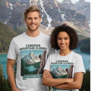 Kanadischer Rockies-Kletterer Erkunden Bergabenteu Tri-Blend Shirt