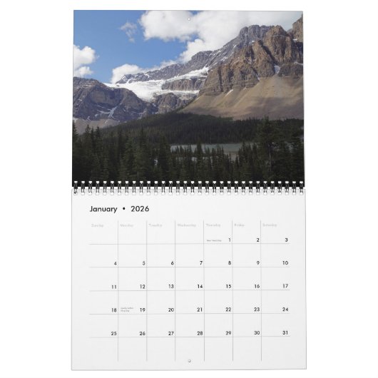 Kanadischer Rocky Mountains Kalender 2024 (Jan 2026)