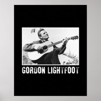 Kanadischer Sänger Gordon Lightfoot im Vintage-Sti Poster