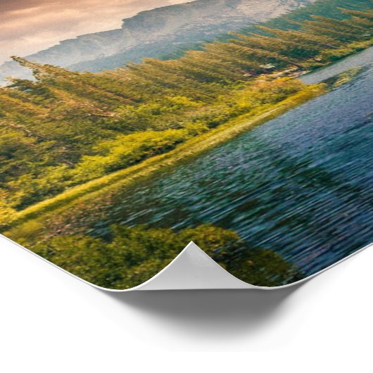 Kanadischer See - beruhigend Poster (Ecke)