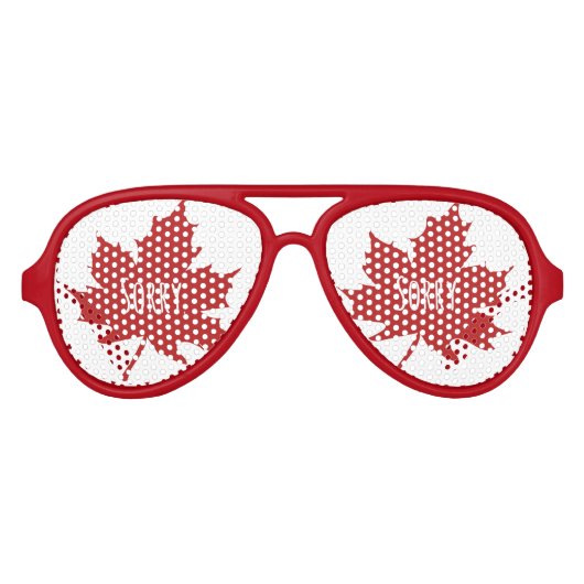 Kanadischer Sonnentag Partybrille (Vorderseite)