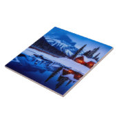 Kanadischer Sonnenuntergang, landschaftliches Foto Fliese (Seite)