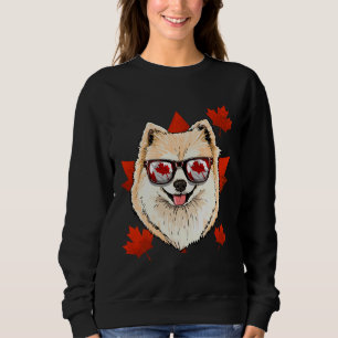 Kanadischer Spitz Dog Maple Leaf Patriotic Canad Sweatshirt