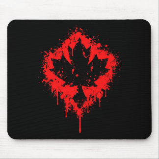 Kanadischer Spritzer-Entwurf (rot) Mousepad