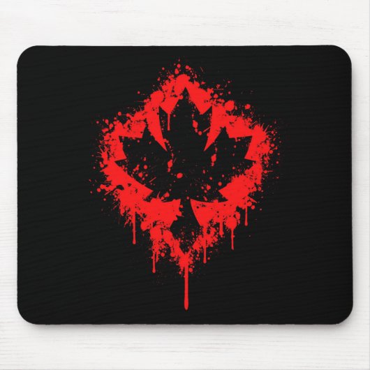 Kanadischer Spritzer-Entwurf (rot) Mousepad (Vorne)