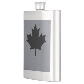 kanadischer Stil mit schwarzem Ahornblätterdach Flachmann (Links)