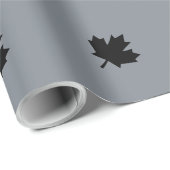 kanadischer Stil mit schwarzem Ahornblätterdach Geschenkpapier (Rolleneckpunkt)