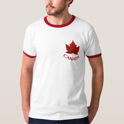 Kanadischer T - Shirt Kanada Flag Maple Leaf Shirt (Vorderseite)