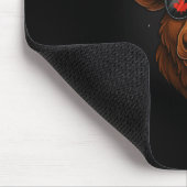 Kanadischer Tag Fahne Ahornleaf Elche Mousepad (Ecke)