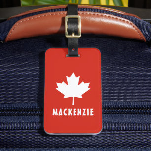 kanadischer Tag Red White Canadian Flaggen Ahornle Gepäckanhänger