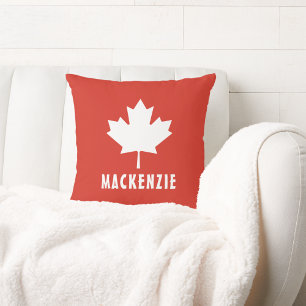 kanadischer Tag Red White Canadian Flaggen Ahornle Kissen