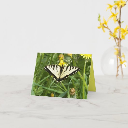 Kanadischer Tiger-Frack-Schmetterling Notecard Karte (Gelbe Blume)
