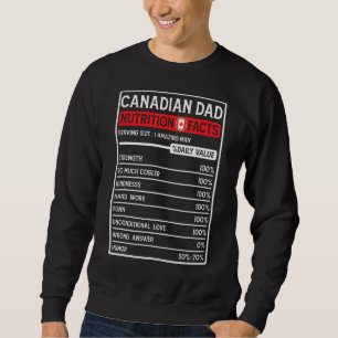 Kanadischer Vater Hero Ernährung Fakten Vatertag Sweatshirt