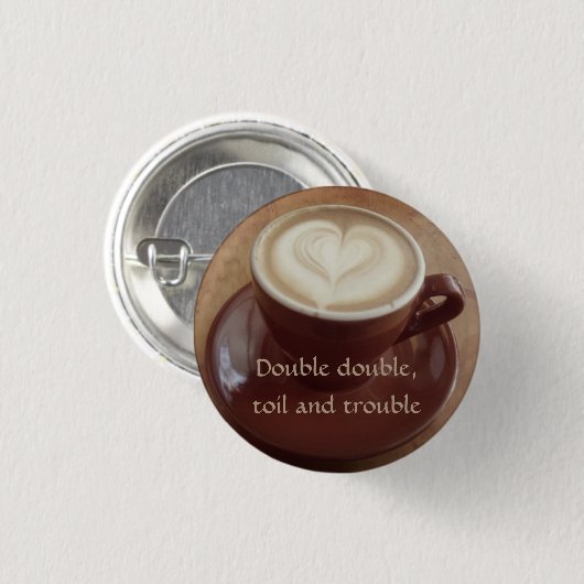Kanadischer witchy Kaffee Button (Vorne & Hinten)