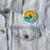Kanadischer Wolf-Vogel-Knopf Button (Beispiel)