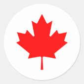 Kanadisches Ahornblatt Kanada Tag Runder Aufkleber (Vorderseite)