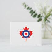 Kanadisches Ahornblatt-Rundemblem CANADA Postkarte (Stehend Vorderseite)