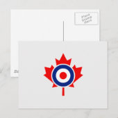 Kanadisches Ahornblatt-Rundemblem CANADA Postkarte (Vorne/Hinten)