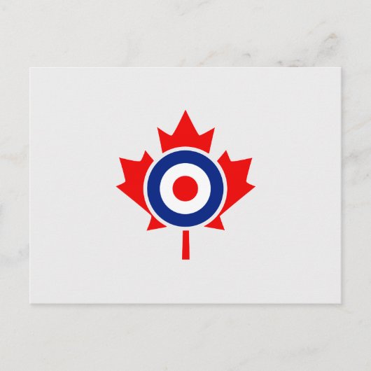 Kanadisches Ahornblatt-Rundemblem CANADA Postkarte (Vorderseite)