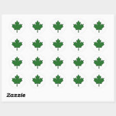 Kanadisches Ahornleaf-Symbol Runder Aufkleber (Blatt)