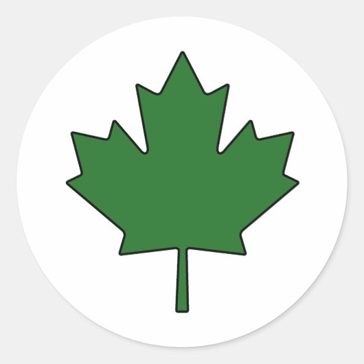Kanadisches Ahornleaf-Symbol Runder Aufkleber (Vorderseite)