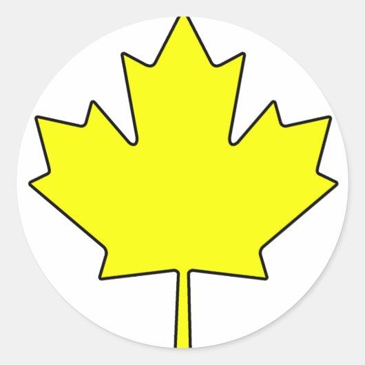 Kanadisches Ahornleaf-Symbol Runder Aufkleber (Vorderseite)
