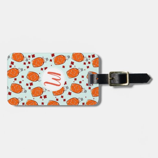 Kanadisches Ahornsirup-Muster Gepäckanhänger (Vorderseite horizontal)