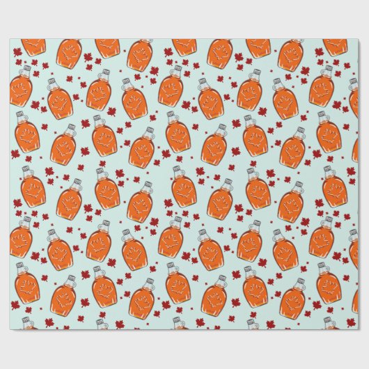 Kanadisches Ahornsirup-Muster Geschenkpapier (Flach)