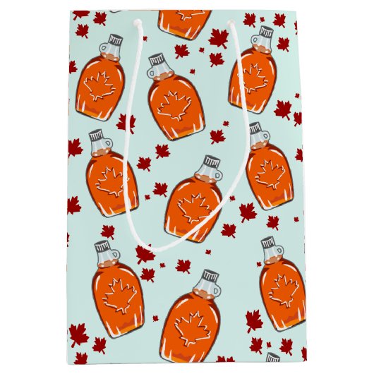 Kanadisches Ahornsirup-Muster Mittlere Geschenktüte (Vorderseite)