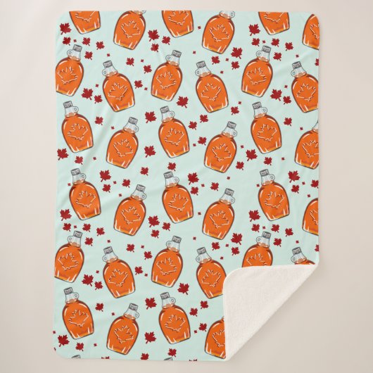 Kanadisches Ahornsirup-Muster Sherpadecke (Vorderseite)