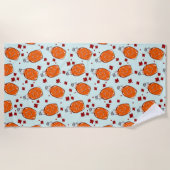 Kanadisches Ahornsirup-Muster Strandtuch (Vorderseite)