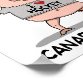 Kanadisches Bacon Pig, Niedlich und sonnig Poster (Ecke)