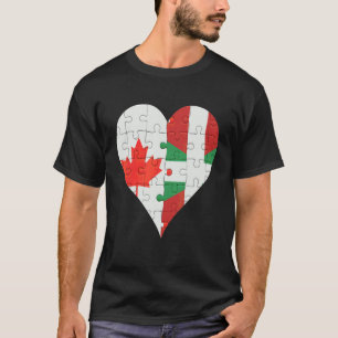 Kanadisches Baskenflaggenherz T-Shirt