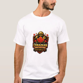 Kanadisches Bauwesen anders gebaut Schild-Abzeiche T-Shirt