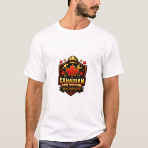 Kanadisches Bauwesen anders gebaut Schild-Abzeiche T-Shirt