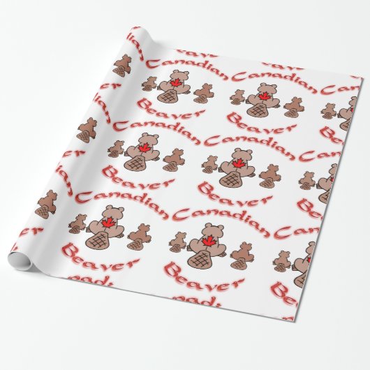 Kanadisches Biber-Packpapier Geschenkpapier (Ungerollt)