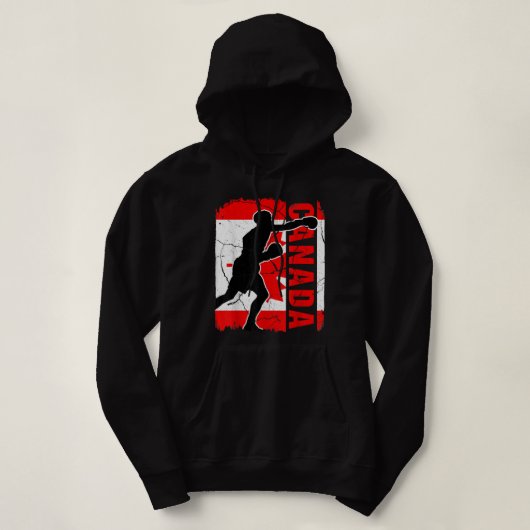 Kanadisches Boxteam Kanada Flag Boxhandschuhe Hoodie (Design vorne)