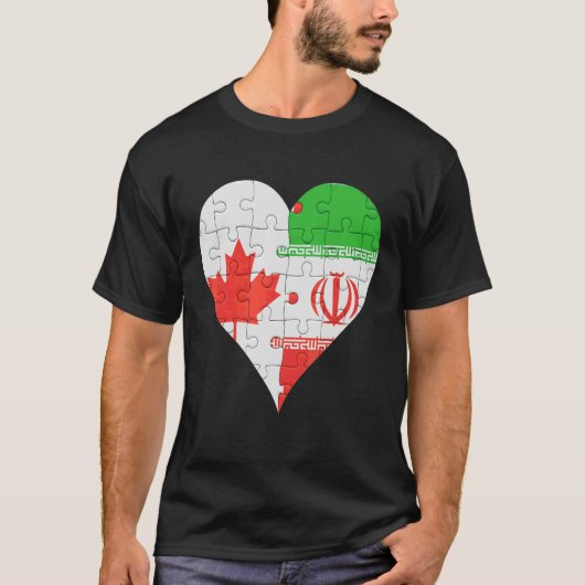 kanadisches Fahne Herz T-Shirt (Vorderseite)