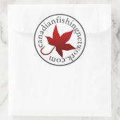 Kanadisches Fischereinetz - Rund-um-Dal-Netz Runder Aufkleber (Tasche)