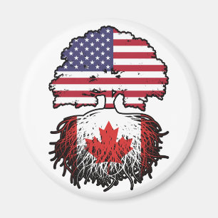 Kanadisches Flag der amerikanischen Tree Roots Magnet